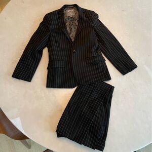 Appaman boys pinstriped black suit size 10